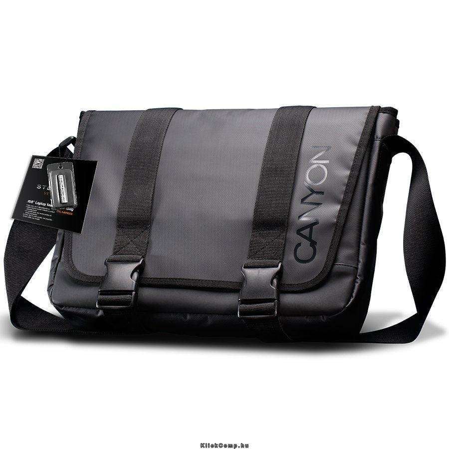 Bag Messenger for 15.6  notebook, Polyvinyl Chloride, Black, Stealth fotó, illusztráció : CNL-MBNB09