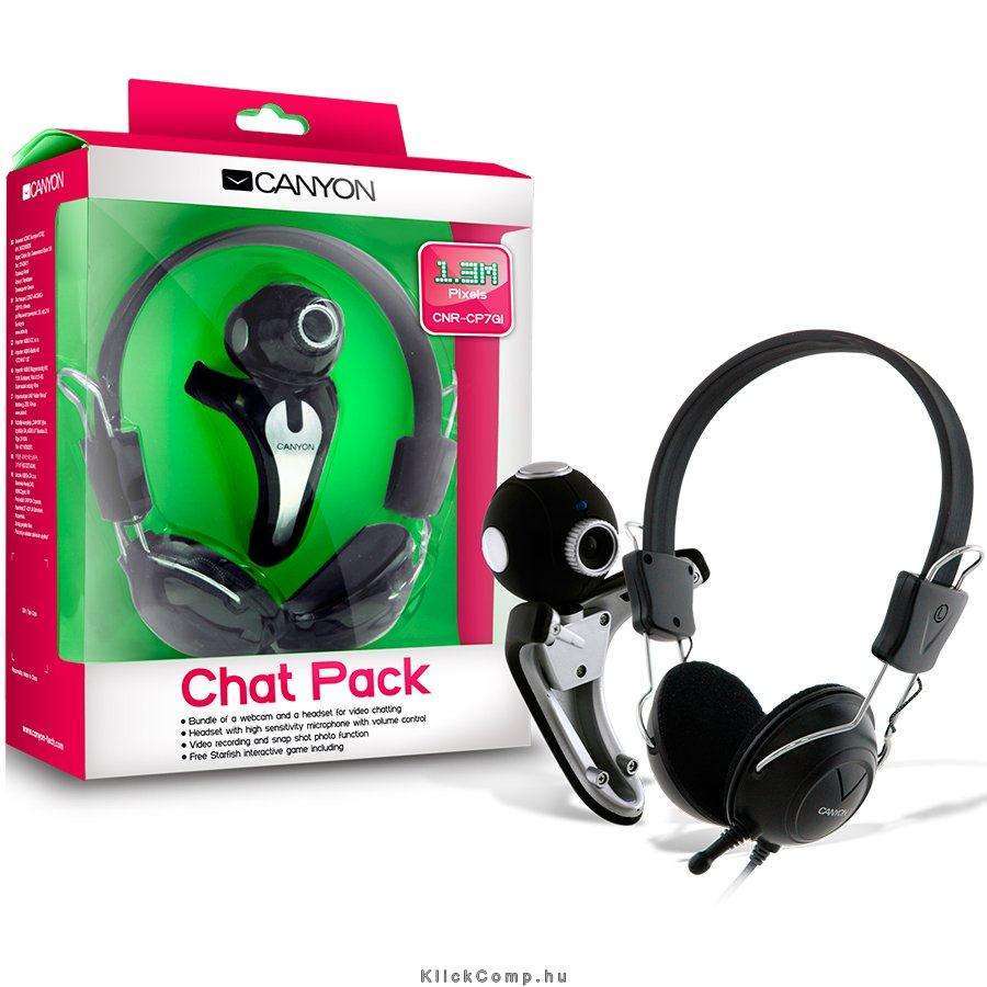 Multimedia Kit 1.3 Mega pixels webcam with headset, Retail fotó, illusztráció : CNR-CP7G1