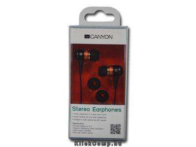 fülhallgató fekete/narancs fotó, illusztráció : CNR-EP08NO