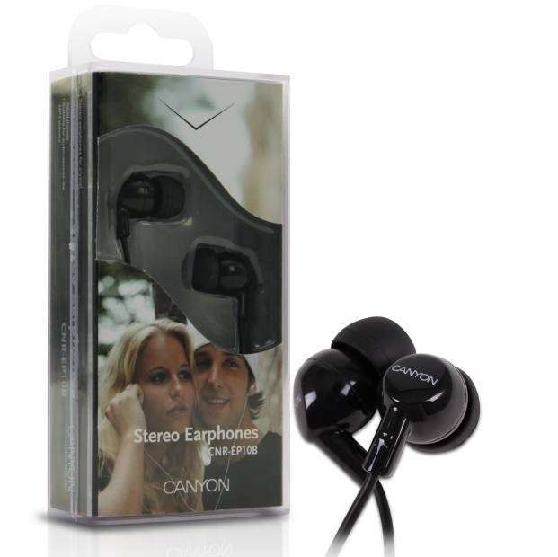 Fülhallgató CANYON  ( 20Hz-20kHz) 1.2m kábel Black - Már nem forgalmazott termé fotó, illusztráció : CNR-EP10