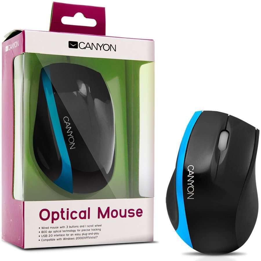 Mouse Canyon optikai egér  black/blue - Már nem forgalmazott termék fotó, illusztráció : CNR-MSO01N