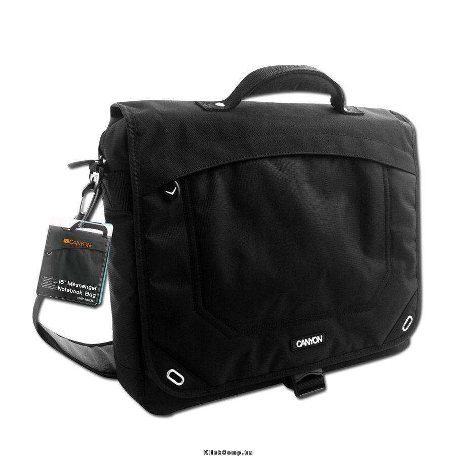 Laptop Case Messenger for up to 16  laptop, Polyester, Black fotó, illusztráció : CNR-NB13L1