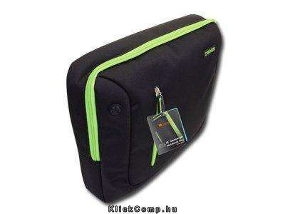 Laptop Case Messenger Bag for up to 16  laptop, Nylon, Black/Green fotó, illusztráció : CNR-NB17L1