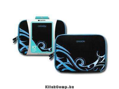 Laptop Case Sleeve for up to 10  laptop, Neoprene, Black/Blue fotó, illusztráció : CNR-NB20BL1