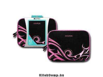 Laptop Case Sleeve for up to 10  laptop, Neoprene, Black/Pink fotó, illusztráció : CNR-NB20P1