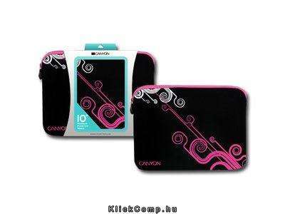 Laptop Case Sleeve for up to 10  laptop, Suede, Black/Pink fotó, illusztráció : CNR-NB21P1