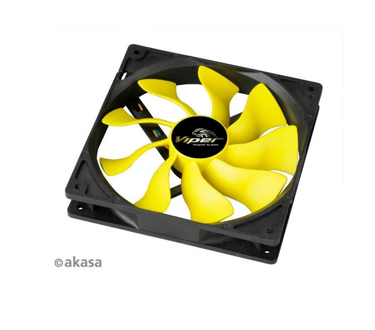 Ventilátor Viper PWM 140mm sárga/fek fotó, illusztráció : COAK033