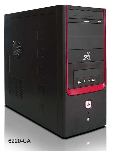 6220-CA 450W 8 cm fekete-piros ATX ház 2 év fotó, illusztráció : CODEGEN44517