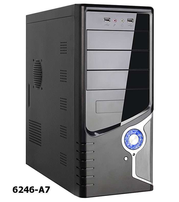 6246-A11 450W 8 cm fekete-ezüst ATX ház 2 év fotó, illusztráció : CODEGEN44520