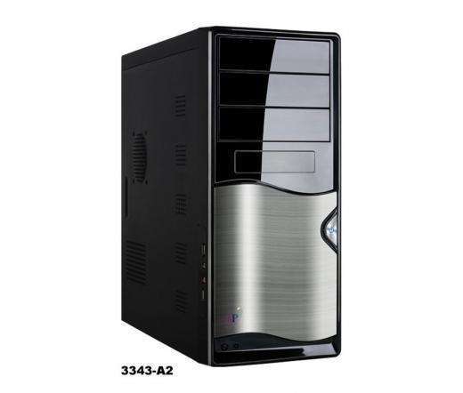 Q-3343-A2 450W 12 cm ezüst-fekete ATX ház fotó, illusztráció : CODEGEN46375