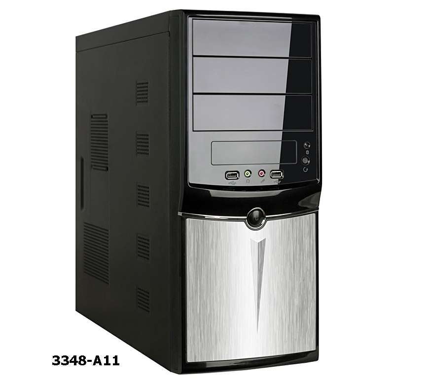 Q-3347-A11 450W 12 cm ezüst-fekete ATX ház 2 év fotó, illusztráció : CODEGEN46380