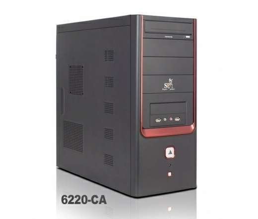 6220-CA 450W 12 cm fekete-piros ATX ház 2 év fotó, illusztráció : CODEGEN48062