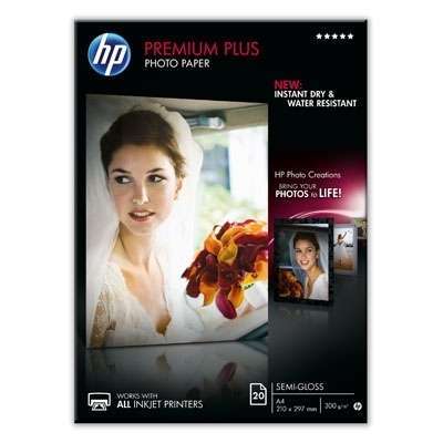 HP Premium Plus Semi-gloss Photo Paper 20 shts, A4 ,300g/m2 fotó, illusztráció : CR673A