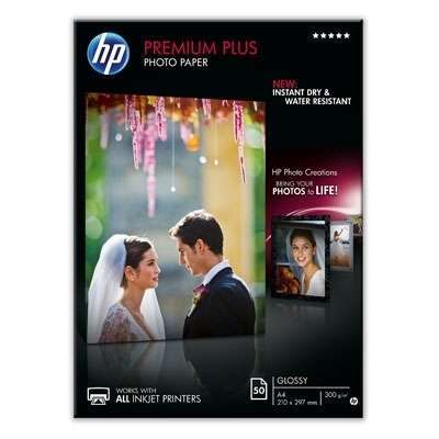 HP Premium Plus Glossy Photo Paper 50 shts, A4 ,300g/m2 fotó, illusztráció : CR674A