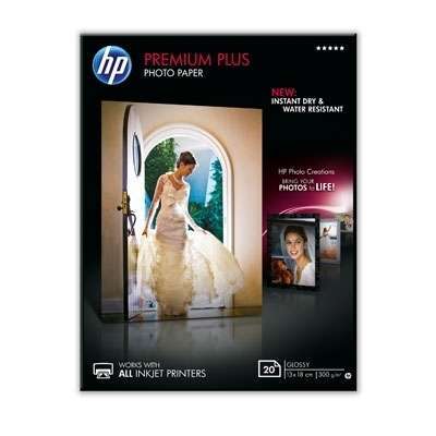 HP premium plus fényes 13x18 20lap fotópapír fotó, illusztráció : CR676A