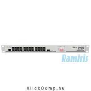 24port GbE Cloud Router Switch LAN 1x SFP uplink 1U 19  MikroTik CRS125-24G-1S- fotó, illusztráció : CRS125-24G-1S-RM