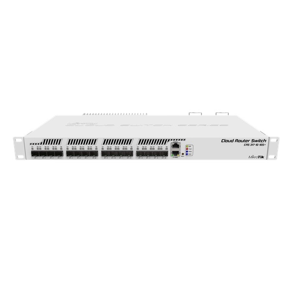MikroTik CRS317-1G-16S+RM 1xGbE LAN, 16xSFP+, 19  Rackmount Cloud Router Switch fotó, illusztráció : CRS317-1G-16S-RM