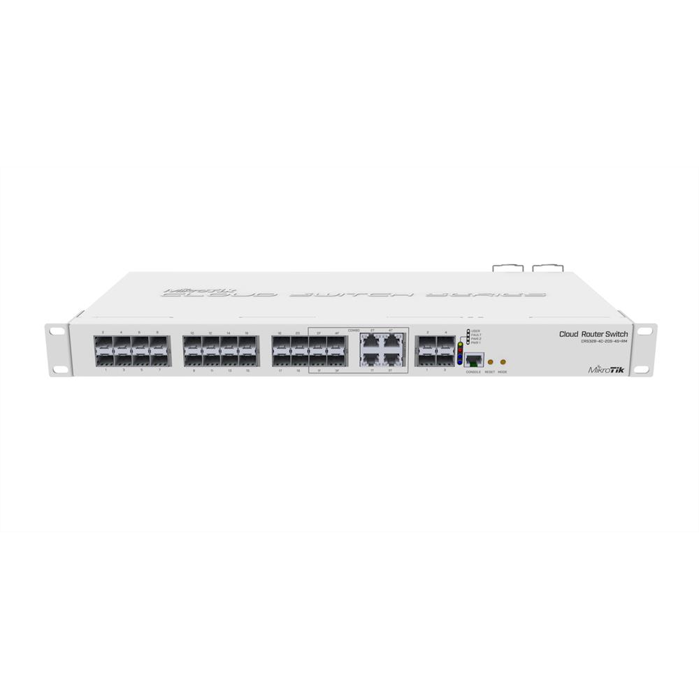 MikroTik CRS328-4C-20S-4S+RM 20xSFP port 4xSFP+ port 4 Combo (SFP/GbE LAN) port fotó, illusztráció : CRS328-4C-20S-4S-RM