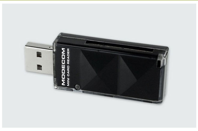 Kártyaolvasó USB hotswap microSD, SD(HC), MiniSD, MMC ModeCom fekete - Már nem fotó, illusztráció : CR-Mini