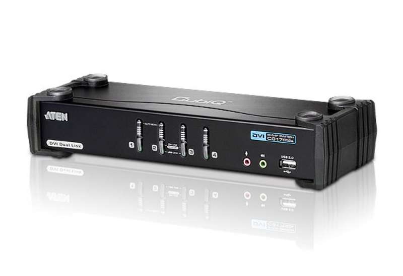 KVM switch 4PC USB DVI + kábel CS-1784A fotó, illusztráció : CS1784A