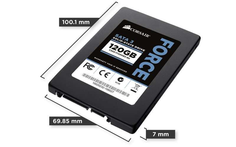 SSD 120GB Force Series 3 Read 550Mb/s, Write 510Mb/s Notebook UPG KIT fotó, illusztráció : CSSD-F120GB3A-NB