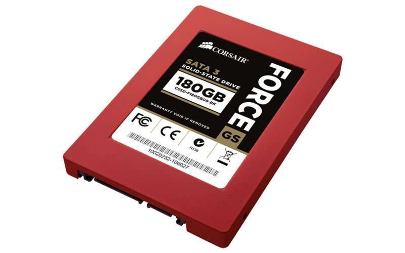 SSD 180GB Force Series GS Read 555Mb/s, Write 525Mb/s + átalakító fotó, illusztráció : CSSD-F180GBGS-BK