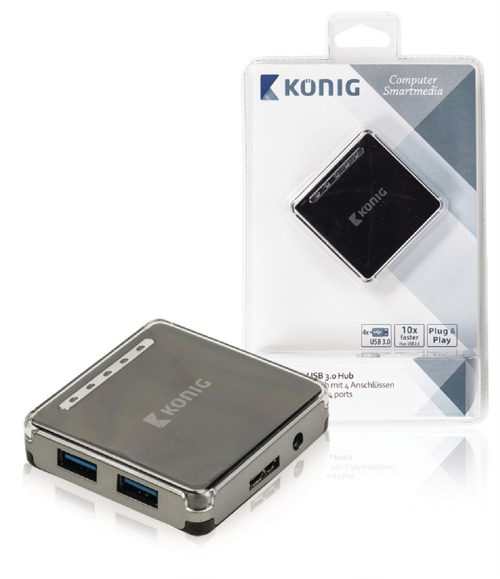 USB HUB USB3.0 4 PORTOS - Már nem forgalmazott termék fotó, illusztráció : CSU3H4P100BL