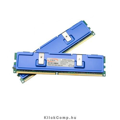 4GB Kit DDR2 Memória Kit 2x2GB memória 800Mhz CSX Overclocking Desktop Hűtőbord fotó, illusztráció : CSXO-CEC-800-4GB-KIT
