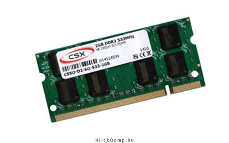 2GB DDR2 notebook memória 533Mhz 1x2GB CSX fotó, illusztráció : CSXO-D2-SO-533-2G
