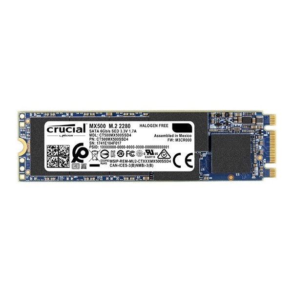 500GB SSD M.2 2280 Crucial MX500 fotó, illusztráció : CT500MX500SSD4