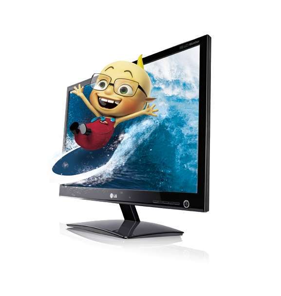 23  D2342P 3D LED monitor Polarizált 3D; Slim; Fényes-Fekete 16:9 FullHD 1920x1 fotó, illusztráció : D2342P-PN