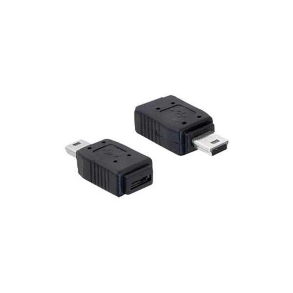 Adapter USB mini male > USB micro A+B female fotó, illusztráció : DELOCK-65155