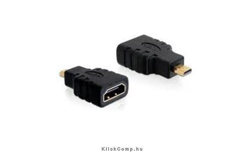 Adapter High Speed HDMI micro D male > A female Delock fotó, illusztráció : DELOCK-65242