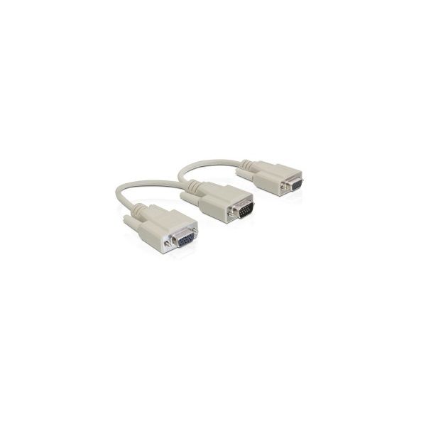 VGA apa > 2 x VGA anya adapter, 20 cm fotó, illusztráció : DELOCK-65328