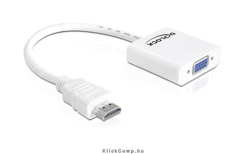 Adapter HDMI-A male > VGA female Delock fotó, illusztráció : DELOCK-65346