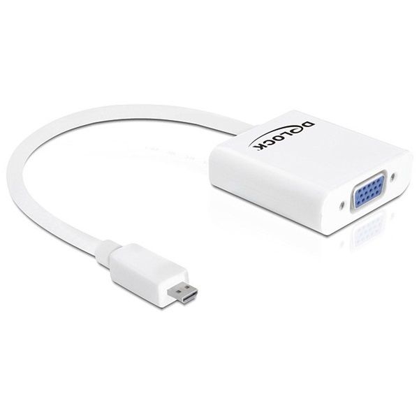 Adapter HDMI-micro D male > VGA female fotó, illusztráció : DELOCK-65347