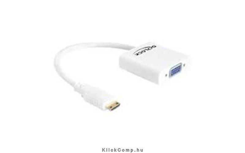 Adapter HDMI-mini C male > VGA female Delock fotó, illusztráció : DELOCK-65348