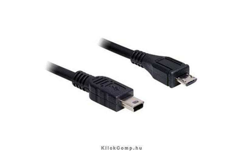 USB 2.0 micro-B apa> USB mini apa kábel, 1m Delock fotó, illusztráció : DELOCK-83177