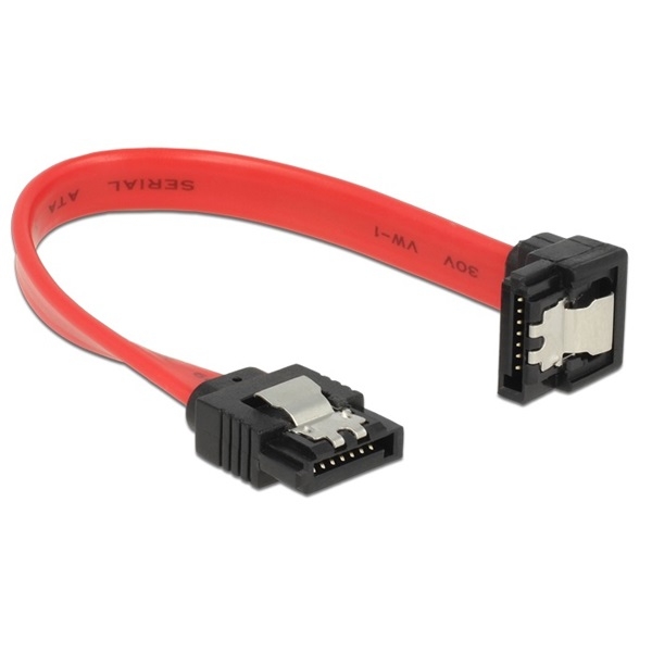 kábel SATA3, egyenes/lefelé, csatl. fémlappal Max.: 6Gb/s 0.1m Delock - Már nem fotó, illusztráció : DELOCK-83976