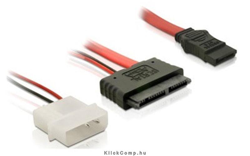 SATA kábel Micro SATA anya + 2 tűs hálózati SATA átalakító kábel Deloc fotó, illusztráció : DELOCK-84384