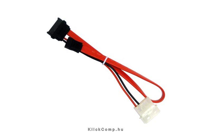 SATA kábel Slimline female + 2pin power > SATA Delock fotó, illusztráció : DELOCK-84390