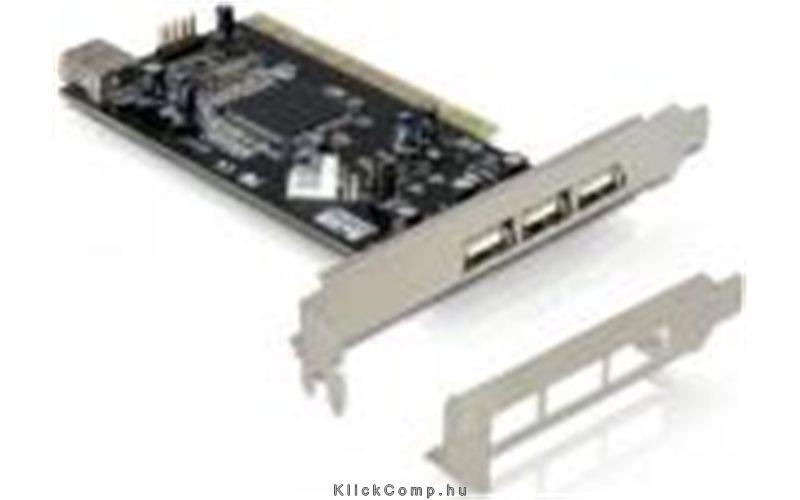 PCI card USB 2.0 3+1 Port Delock fotó, illusztráció : DELOCK-89197