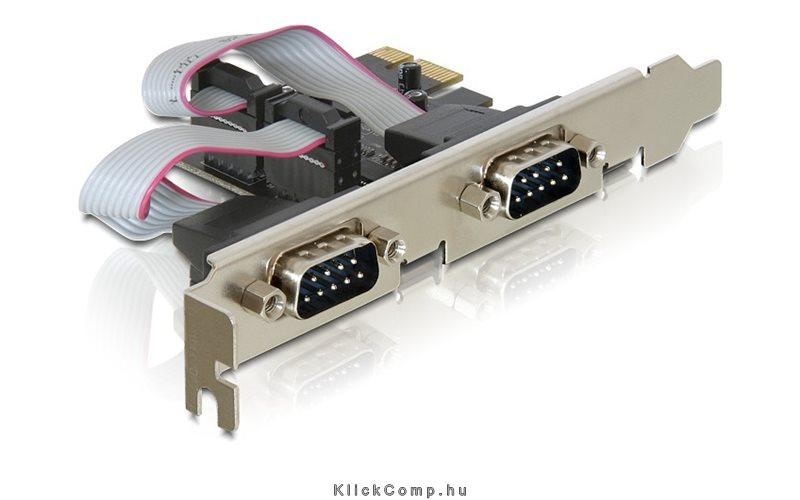 PCI Express soros port Delock 2 db Serial fotó, illusztráció : DELOCK-89220