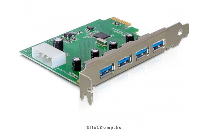 PCI Express kártya > 4 x USB 3.0 Delock fotó, illusztráció : DELOCK-89284