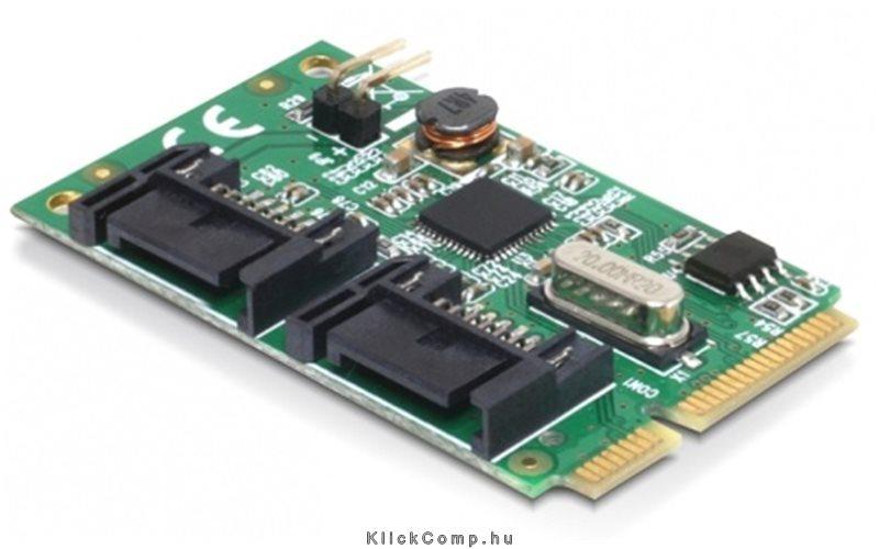 MiniPCIe I/O PCIe full size 2 x SATA 6 Gb/s Delock fotó, illusztráció : DELOCK-95233