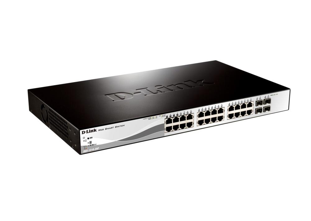 24 port Switch PoE 10/100/1000 Base-T port with 4 x 1000Base-T /SFP ports fotó, illusztráció : DGS-1210-28P