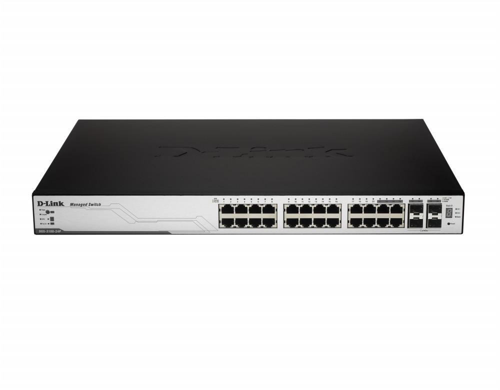 24-port 10/100/1000 Layer 2 Managed Gigabit Switch including 4-port Combo fotó, illusztráció : DGS-3100-24
