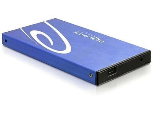 Ház 2.5  Delock USB 2.0 PATA / IDE kék alu külső ház ( 3 év gar.) - Már nem for fotó, illusztráció : DL42365