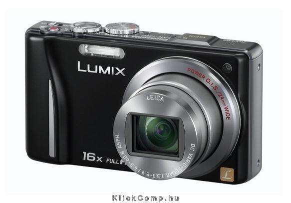 Panasonic fekete 14 MP digitális fényképezőgép 1 év fotó, illusztráció : DMC-TZ20EP-K