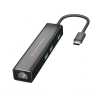 3port USB Hub USB-C to 3xUSB-A 3.0+RJ-45, fekete Conceptronic DONN07B Technikai adatok